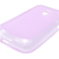 Husa silicon roz (cu spate mat) pentru Samsung Galaxy Ace Plus S7500