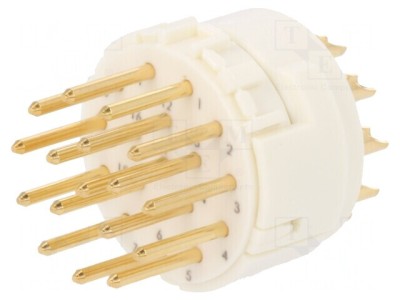 Conector M23 17 PIN 160V 8A Tată Lipire foto