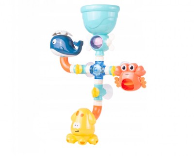 Set jucarie de baie tip cascada, 36,0 x 13,0 x 36,0 cm, 11 elemente, MalPlay 109154 foto