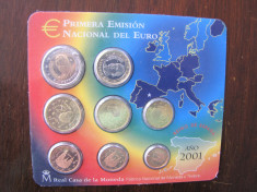 SET MONEDE EURO SPANIA 2001 foto