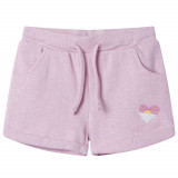 Pantaloni pentru copii cu șnur, lila combinat, 140