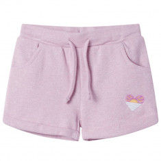 Pantaloni pentru copii cu șnur, lila combinat, 140