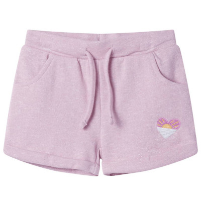 Pantaloni pentru copii cu șnur, lila combinat, 140 foto