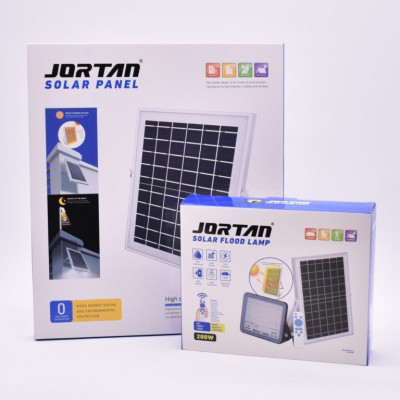 Proiector 200W cu LED SMD, panou solar si telecomanda &amp;ndash; JT-BS200W-TYTZ foto