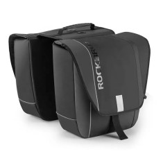 Geanta dubla pentru bicicleta, impermeabila, 30l, 36 x 35 x 40 cm, negru foto
