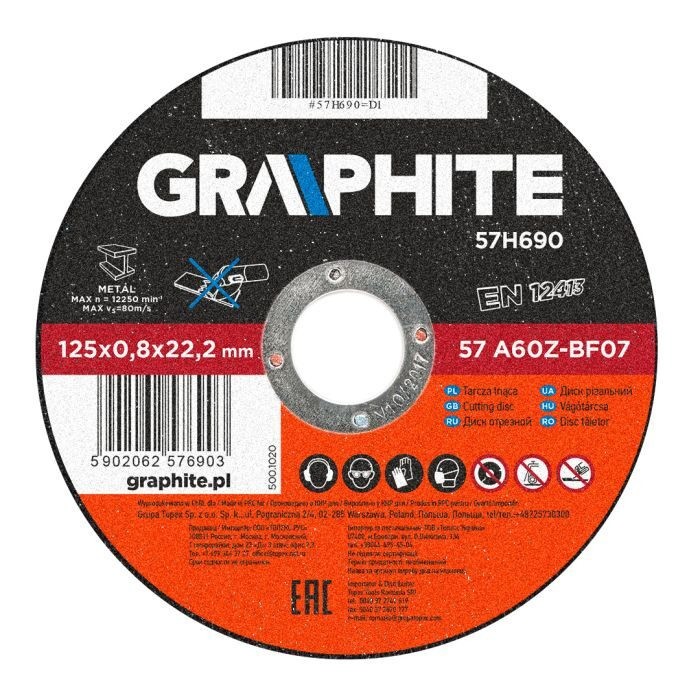 Disc debitat inox ,125x0,8, GRAPHITE