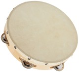 Tamburina PROFESIONALA dubla 2in1 lemn si piele Parrot