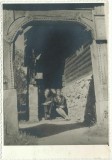 A4623N Poarta din lemn a gospodăriei din Tilișca, Sibiu, construită &icirc;n anul 1847, aflată la Muzeul Național al Satului &bdquo;Dimitrie Gusti&rdquo;