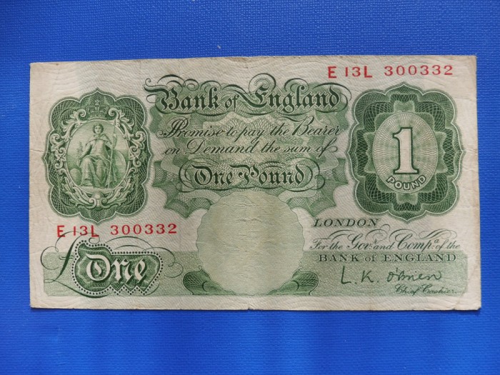 Anglia / Marea Britanie / Regatul Unit 1 Pound 1955-1960 Elizabeth II (202)