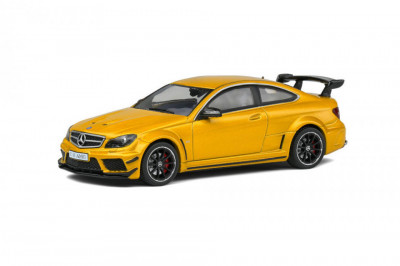 Macheta auto Mercedes-Benz C63 AMG black series yellow 2012, 1:43 Solido foto