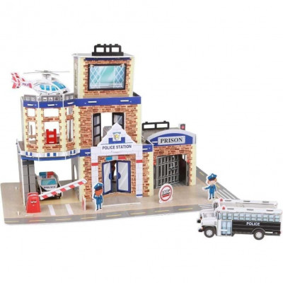 Set constructie puzzle 3D - Statie de politie Fiesta Crafts FCT-3058 foto