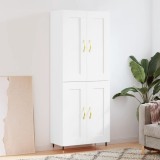 vidaXL Dulap &icirc;nalt, alb, 69,5x34x180 cm, lemn compozit