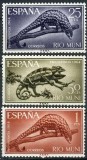 Rio Muni 1964 - Fauna, animale, cameleon, pangolin, serie neuzata