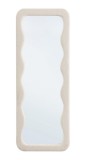 Cumpara ieftin Oglinda perete rama textil alb 60x4.5x160 cm