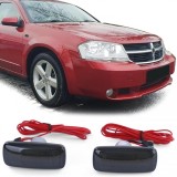 LED Lightbar Indicator lateral negru potrivit pentru Dodge Charger Avenger Caliber Nitro Performance AutoTuning