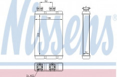 Radiator incalzire interior BMW Seria 3 Cupe (E46) (1999 - 2006) NISSENS 70513 foto