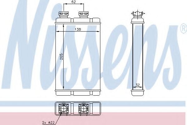 Radiator incalzire interior BMW Seria 3 Touring (E46) (1999 - 2005) NISSENS 70513 Radiator incalzire interior BMW Seria 3 Touring (E46) (1999 - 2005) NISSENS 70513