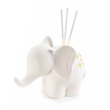 Cumpara ieftin Difuzor parfum camera cu betisoare portelan alb cu led Elefant II cm14x8,5x15H