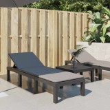 vidaXL Șezlong cu perne, antracit, PP 364723