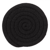 Suport Pahare, Rotund, Sfoară, Culoare Negru, Diametru 10cm, Oem