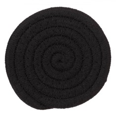 Suport Pahare, Rotund, Sfoară, Culoare Negru, Diametru 10cm