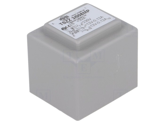 Transformator &Icirc;ncapsulat 3VA 230V 12V PCB