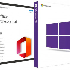 DVD-uri noi pachet Windows 10 Pro + Office 2021, licenta originala RETAIL