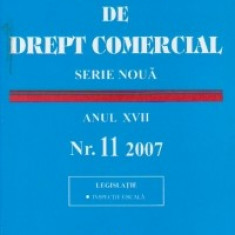 Revista de drept comercial, serie noua, nr. 11/2007 - Legislatie (Inspectie fiscala)