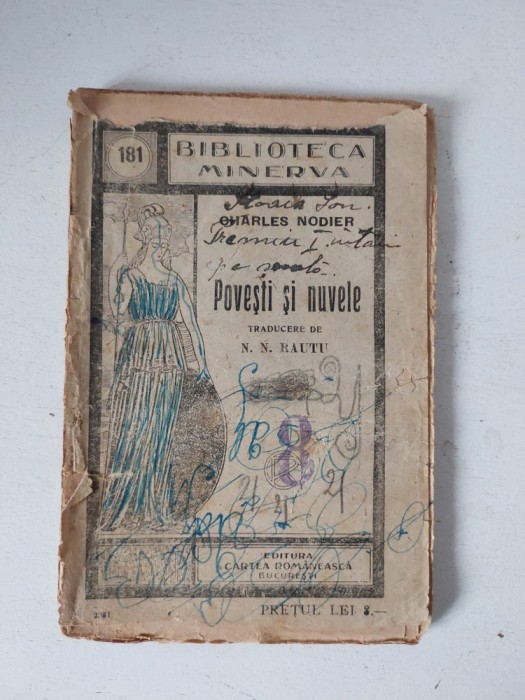 Biblioteca Minerva No. 181, anii 20, Povesti si nuvele, Charles Nodier