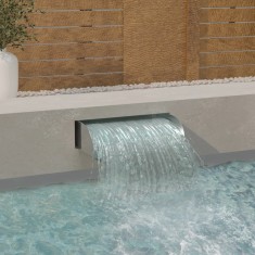 Cascadă cu LED-uri, 60x34x14 cm, oțel inoxidabil 304