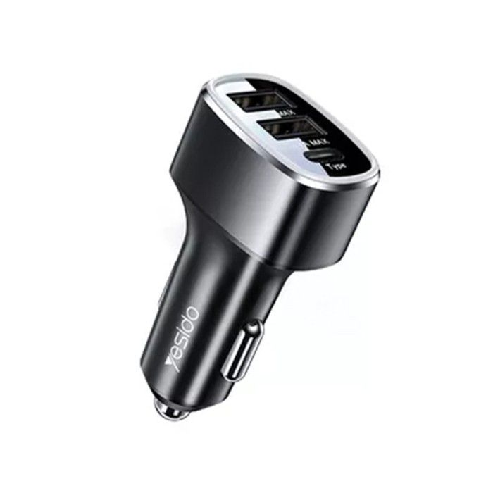 Incarcator dual usb, tip-c, 49w, yesido, black