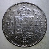 Moneda Romania Carol II 50 Lei 1938, Nichel, KM# 55, 24mm - Colectie Numismatica