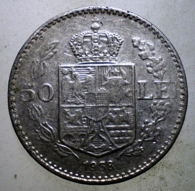 R.136 ROMANIA CAROL II 50 LEI 1938 foto