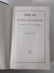 Biblia sau Sfanta Scriptura a Vechiului si Noului Testament, cu trimiteri, 1223 pagini
