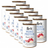 Cumpara ieftin Conservă Brit Mono Protein Lamb &amp;amp; Rice, 12 x 400 g
