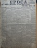 Ziarul Epoca, 30 Noiembrie 1899 ; Intreruperea circulatiei trenurilor