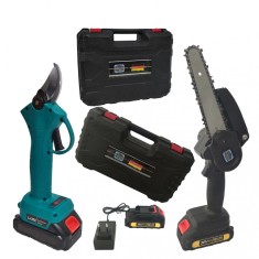 Foarfeca &amp; Minidrujba German Meister, 4 acumulatori, 2 incarcatoare