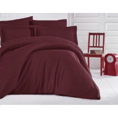 Cearsaf de pat din damasc, densitate 130 g/mp, Bordeaux