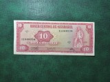 NICARAGUA 10 CORDOBAS 1972 SUPERBĂ