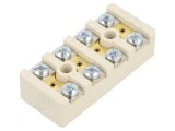 Regletă de conexiuni ceramică SEZ DK, 4mm&sup2;, 8 borne, 4 piste