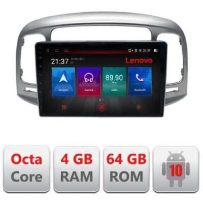 Navigatie HHyundai Accent 2006-2012 E-ACCENT Octa Core cu Android Radio Bluetooth Internet GPS WIFI DSP 4+64GB 4G CarStore Technology foto