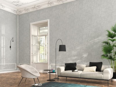 Tapet decorativ, Marburg imitatie beton, bej, argintiu, birou, restaurant, baie, Vintage Deluxe 32814 foto