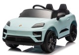 Masinuta electrica pentru copii, Porsche Macan, 140W 12V, roti EVA, scaun tapitat, echipata premium, albastra