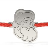 Bratara din argint cu snur model Santa Claus, Atcom
