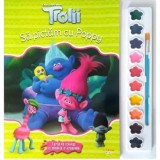 Trolii, Sa pictam cu Poppy, Carte de colorat cu pensula si acuarele