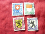 Serie Elvetia 1924 - Pro Juventute , Embleme , 4 valori stampilate, Stampilat