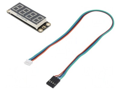 Afișaj LED Verde 4 Digits 67x22mm 5VDC Interfață I2C foto