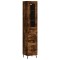 Dulap inalt, stejar fumuriu, 34,5x34x180 cm, lemn prelucrat