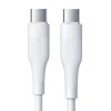 Cablu de incarcare si transfer date, 60W, USB tip C la USB tip C, lungime 1.2 m, alb, Dactylion