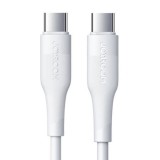Cumpara ieftin Cablu de incarcare si transfer date, 60W, USB tip C la USB tip C, lungime 1.2 m, alb, Dactylion